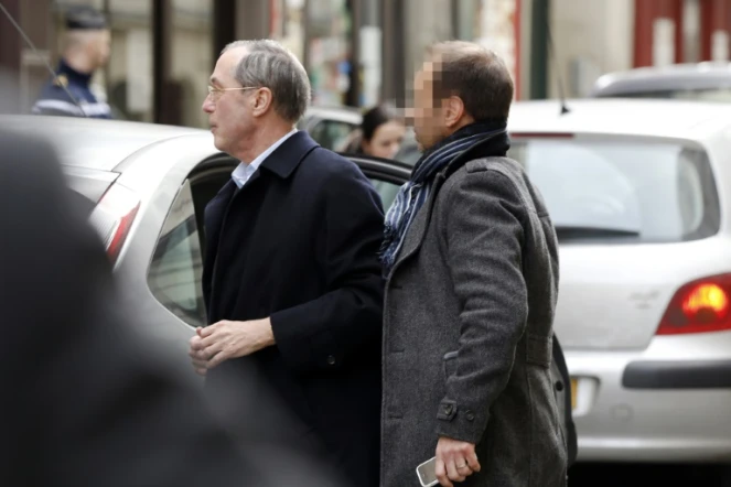 Claude Guéant à son arrivée au pôle financier du tribunal de grande instance le 7 mars 2015 à de Paris