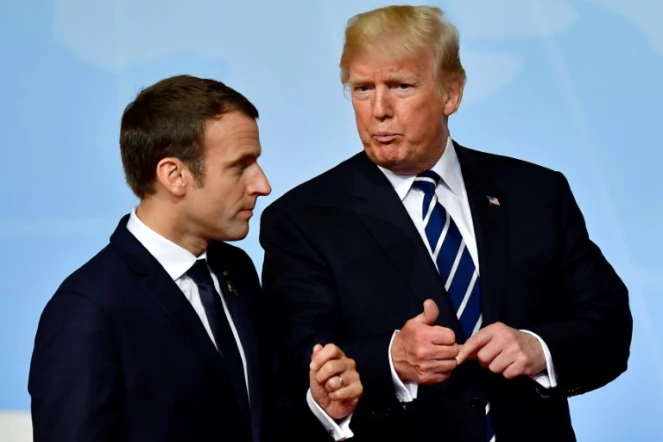 Le président français Emmanuel Macron et le président américain Donald Trump lors du G20 de Hambourg (Allemagne), le 7 juillet 2017