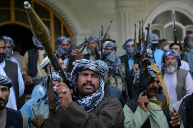 Des miliciens afghans à Hérat, le 9 juillet 2021