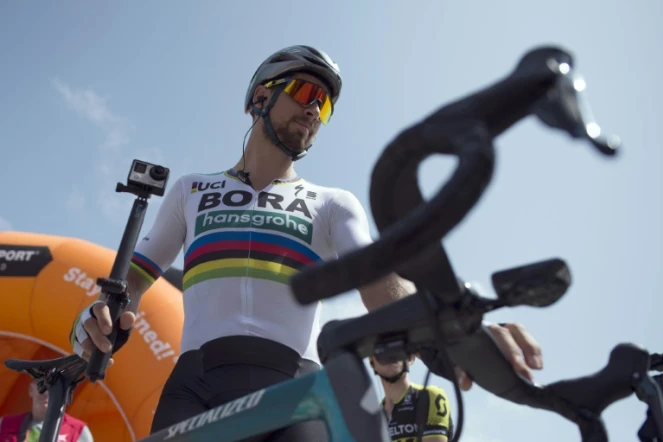 Le champion du monde sortant, le Slovaque Peter Sagan lors du Tour d'Espagne, le 27 août 2018