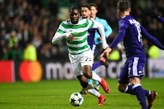 L'attaquant français du Celtic Glasgow Odsonne Edouard en Ligue des champions contre Anderlecht, le 5 décembre 2017 à Glasgow 