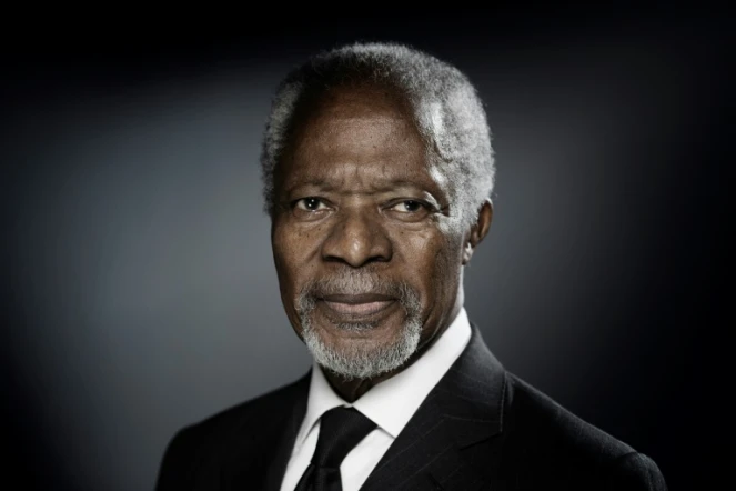 Kofi Annan, l'ancien secrétaire général de l'ONU, prix nobel de la paix, à Paris le 11 décembre 2017 