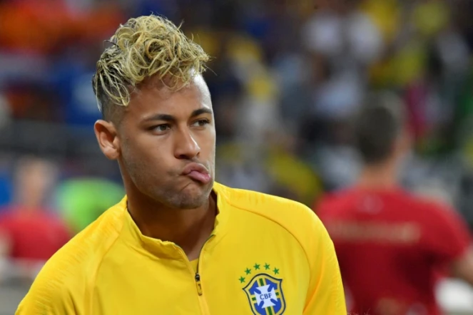 L'attaquant brésilien Neymar avant le match contre la Suisse, le 17 juin 2018 à Rostov