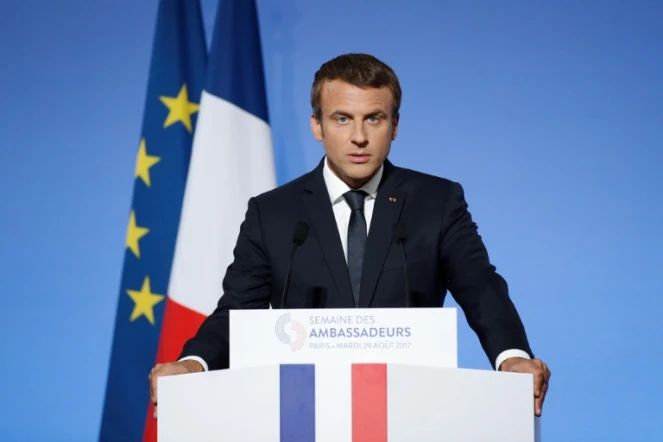 Le président de la République Emmanuel Macron le 29 août 2017 à l'Elysée
