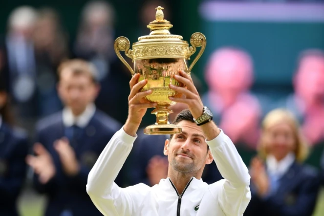 Novak Djokovic remporte le tournoi de Wimbledon le 14 juillet 2019 en battant Roger Federer