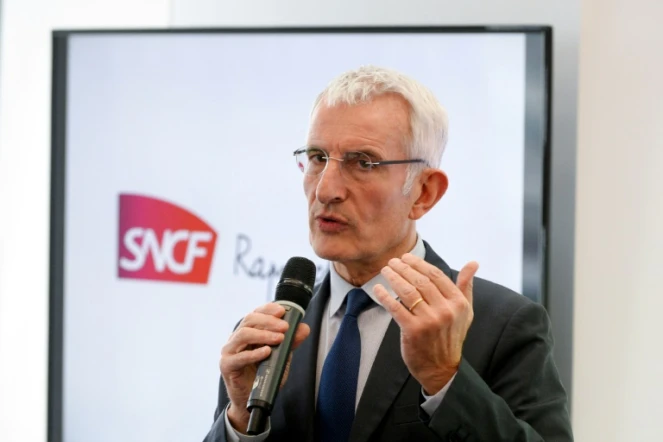 Le patron de la SNCF Guillaume Pepy, le 27 février 2017, au siège de la compagnie ferroviaire à Saint-Denis, près de Paris