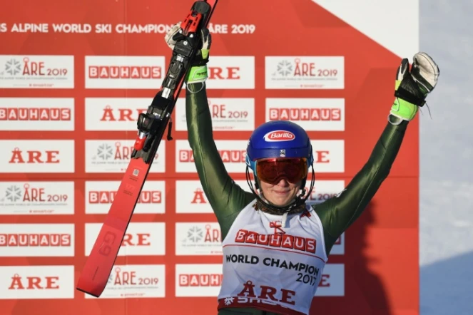 Mikaela Shiffrin reine incontestée du slalom des Mondiaux d'Are, le 16 février 2019