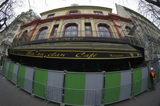 La façade du Bataclan, le 21 mars 2016