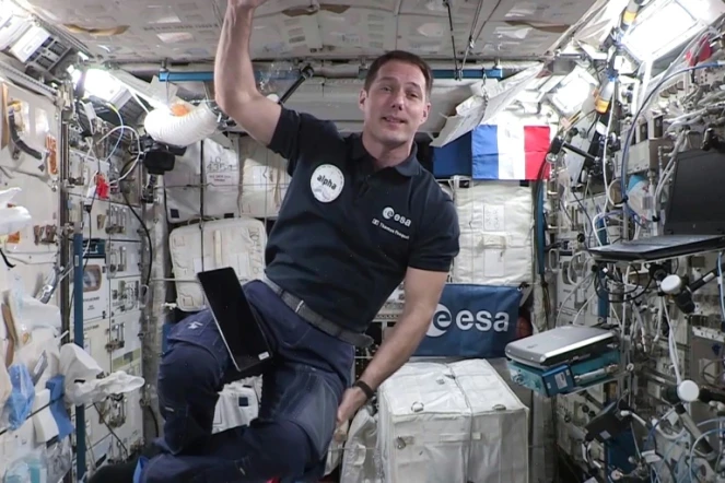 L'astronaute français Thomas Pesquet à bord de la Station spatiale internationale, le 5 septembre 2021