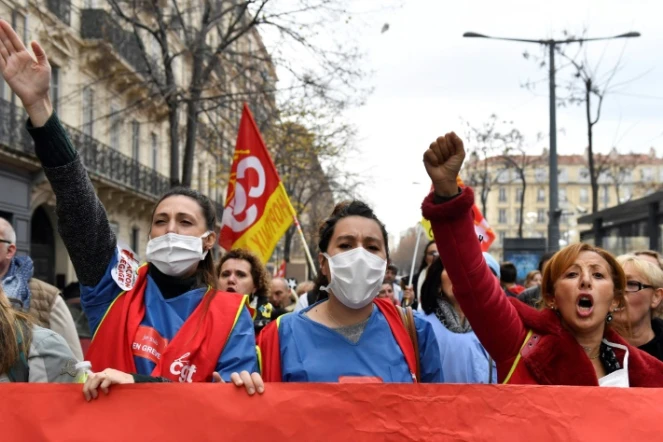 Manifestation contre la réforme des retraites le 5 décembre 2019 à Marseille