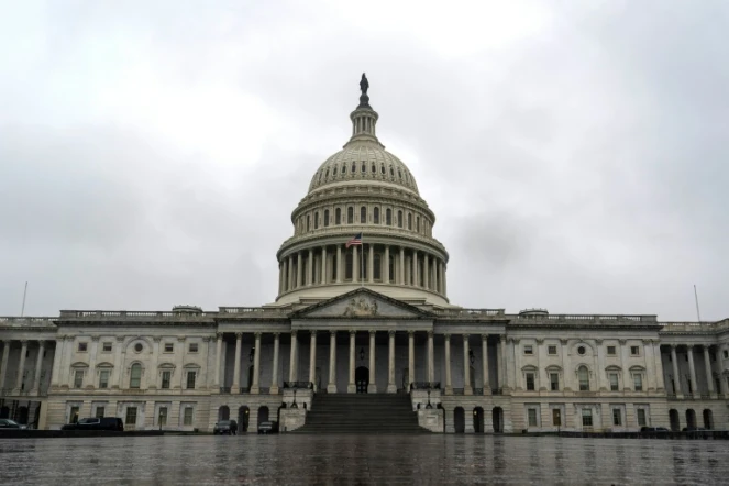 Le Capitole, où siège le Congrès américain, le 25 mars 2020, à Washington DC