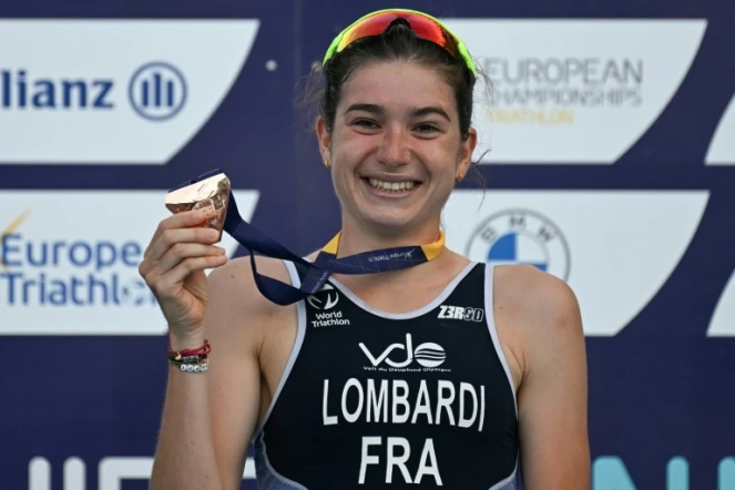 Emma Lombardi médaillée de bronze à l'Euro de triathlon à Munich, le 12 août 2022 