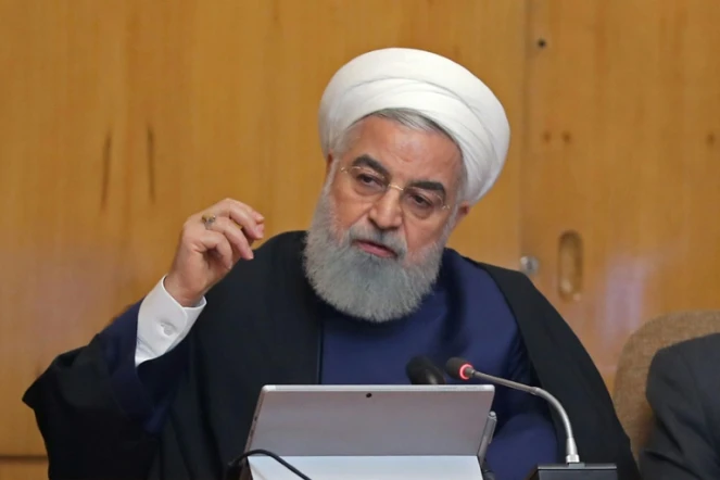 Le président iranien Hassan Rohani lors du Conseil des ministres à Téhéran le 8 mai 2019. Photo fournie par la présidence iranienne