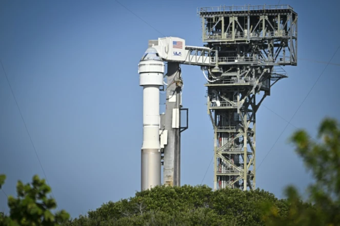 La fusée de ULA Atlas V avec le vaisseau Starliner à son sommet, le 3 juin 2024 à Cap Canaveral en Floride