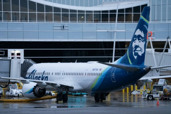 Un Boeing 737 MAX 9 d'Alaska Airlines à Seattle (Etat du Washington)
