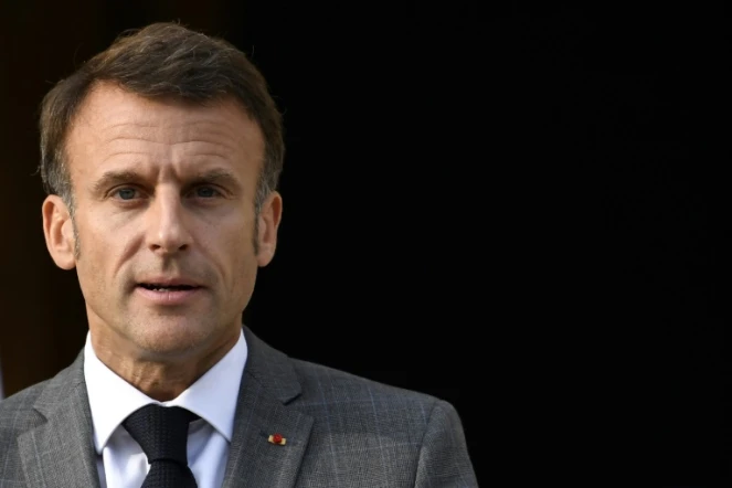 Le président de la République Emmanuel Macron le 21 juillet 2023 à l'Elysée, à Paris