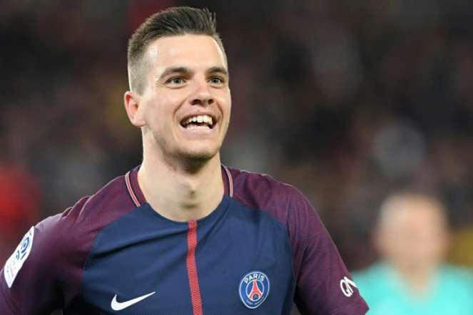 Le milieu de terrain du Paris SG Giovani Lo Celso auteur d'un doublé lors de la victoire sur Monaco le 15 avril 2018