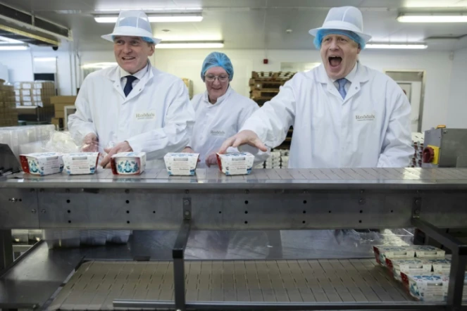 Boris Johnson en campagne électorale à Redruth, Cornouailles, le 27 novembre 2019