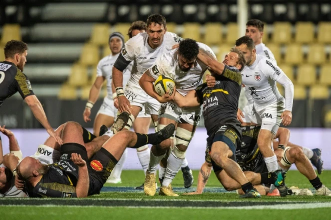 Le 3e ligne de Toulouse Jerome Kaino en Top 14 sur la pelouse de La Rochelle le 27 février 2021