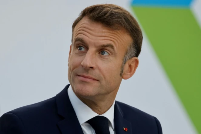 Le président français Emmanuel Macron à l'ouverture  du 19e Sommet de la Francophonie à Paris le 5 octobre 2024