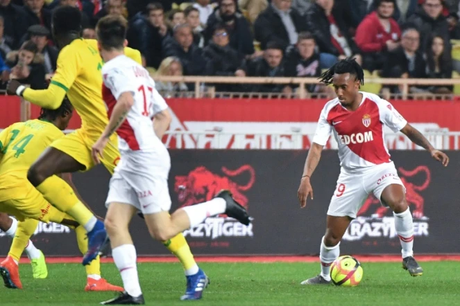 Le milieu de terrain de Monaco Gelson Martins buteur lors de la victoire 1-0 à domicile face à Nantes le 16 février 2019