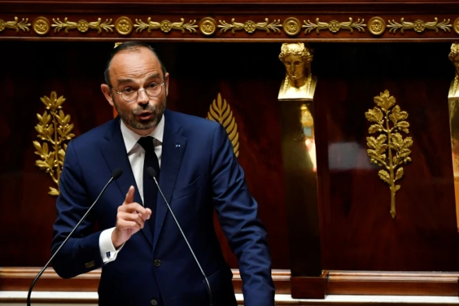 Edouard Philippe s'exprime le 31 juillet 2018 devant l'Assemblée nationale, où deux motions de censure de son gouvernement sont débattues