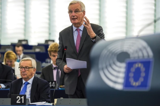Le négociateur en chef de l'UE sur le Brexit Michel Barnier, à Strasbourg (Est), le 3 octobre 2017