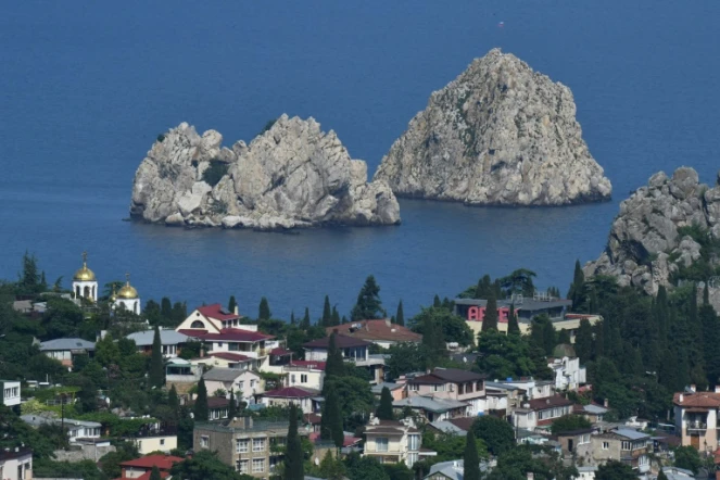 Une vue de Yalta, la principale station balnéaire de la péninsule annexée de Crimée, le 18 juin 2023.

