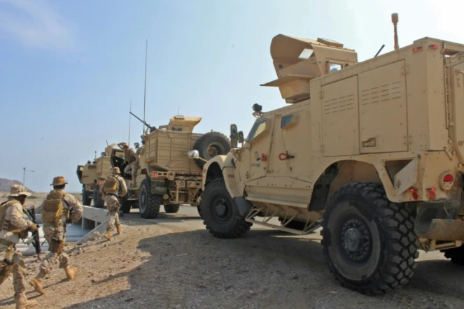 Des soldats soutenant la coalition militaire menée par Ryad à Aden, le 29 octobre 2018