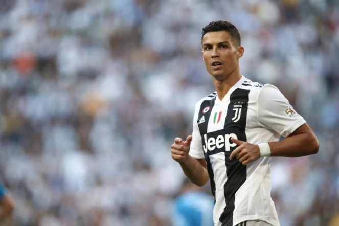 La star de la Juventus Cristiano Ronaldo en match de Serie A contre Naples, le 29 septembre 2018 à Turin