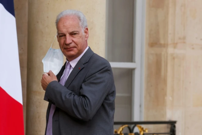 Le ministre chargé des PME Alain Griset arrive au palais de l'Elysée à Paris le 29 avril 2021