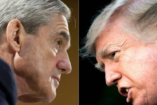 Donald Trump (droite) et Robert Mueller, le procureur spécial qui enquête sur une ingérence russe dans la campagne présidentielle de 2016