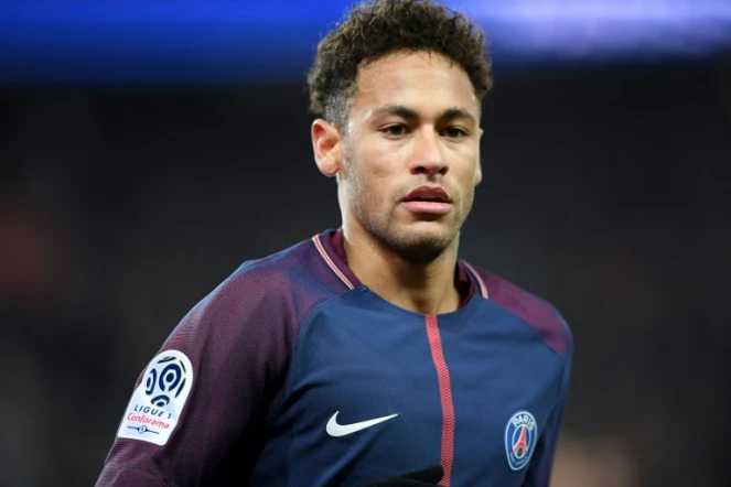 L'attaquant vedette du Paris SG Neymar lors du match de L1 contre Strasbourg au Parc des Princes, le 17 fevrier 2018 