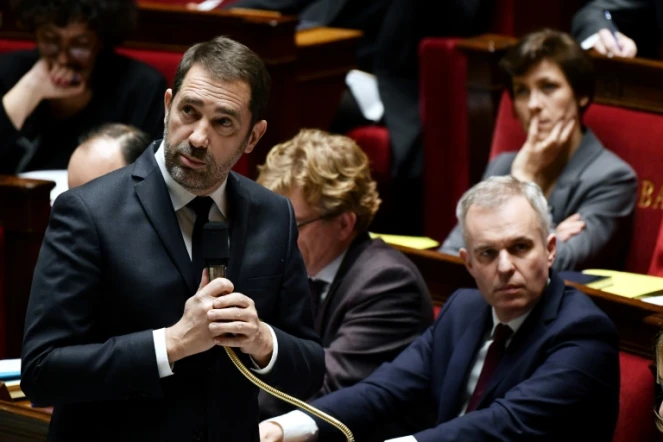 Le ministre de l'Intérieur Christophe Castaner à l'Assemblée nationale à Paris, le 29 janvier 2019