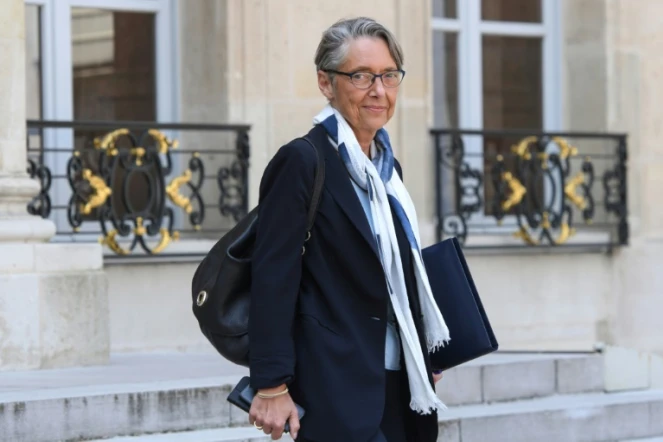 La ministre des transports Elisabeth Borne quittant le palais de l'Elysée le 9 mai 2018