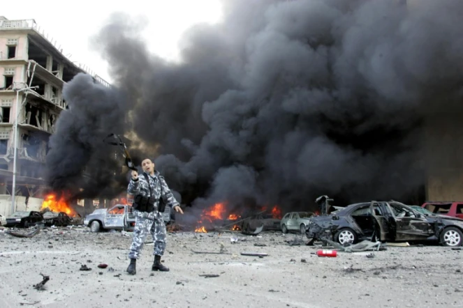 L'attentat contre le Premier ministre libanais Rafic Hariri à Beyrouth, le 14 février 2005 