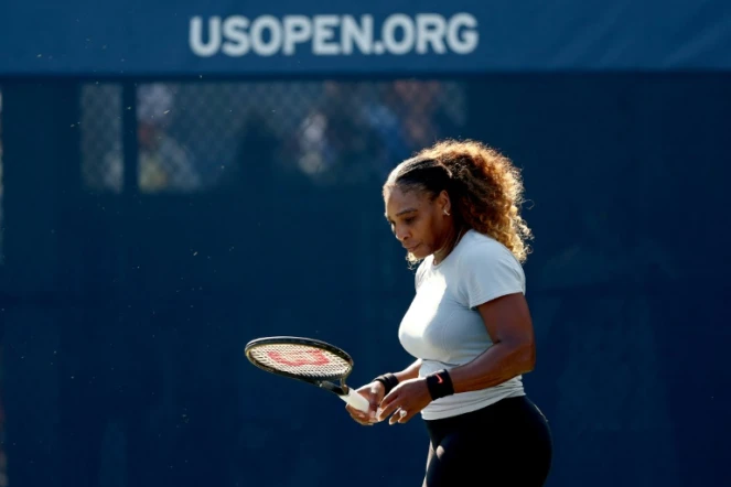 Serena Williams à l'entraînement pour l'US Open à New York, le 27 août 2022 