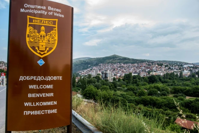 Vue générale de la ville macédonienne de Veles, le 12 juillet 2018