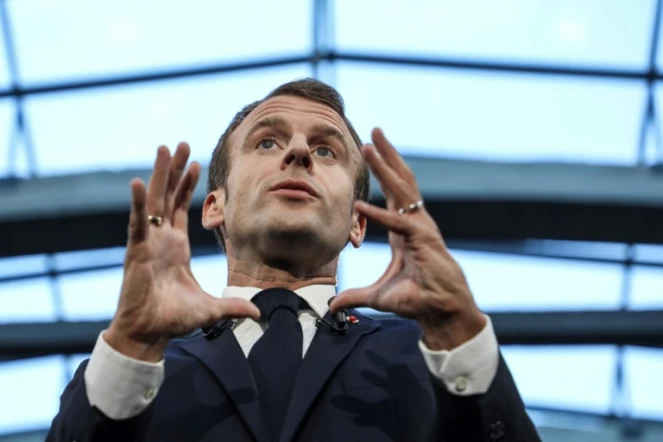 Le président français Emmanuel Macron à Paris le 09 octobre 2018
