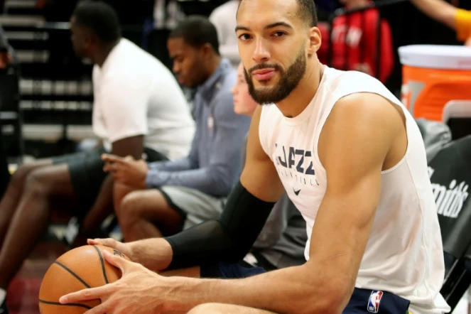 Le centre français de Utah Rudy Gobert le 4 décembre 2019 à Salt Lake City (Etats-Unis), avant un match contre les Los Angeles Lakers