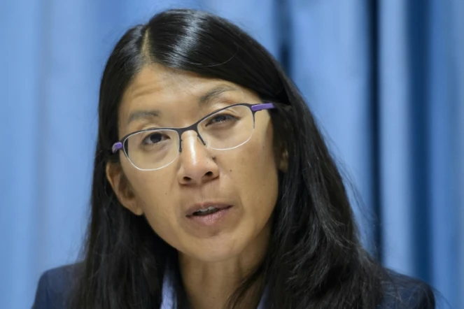 Joanne Liu, la président de MSF, lors d'une conférence de presse à Genève, le 7 octobre 2015