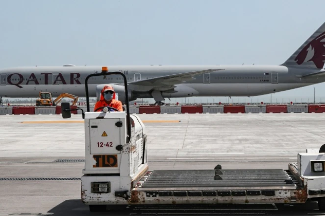 Photo d'archives du tarmac de l'aéroport international de Doha au Qatar, le 1er avril 2020