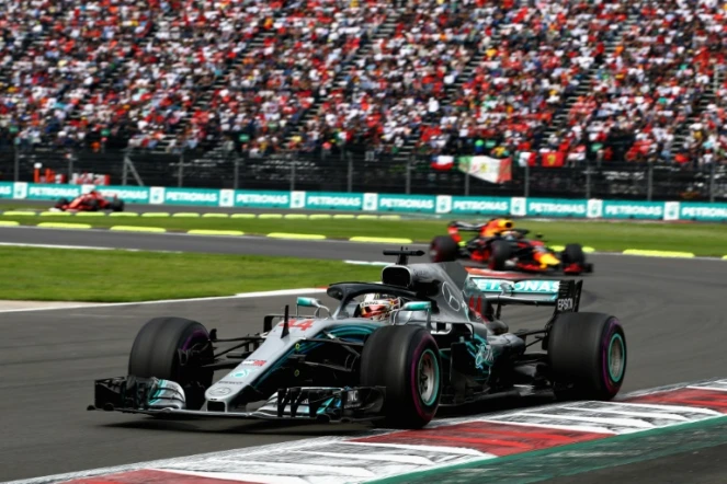 Le Britannique Lewis Hamilton (Mercedes) lors du GP du Mexique, le 28 octobre 2018 à Mexico 