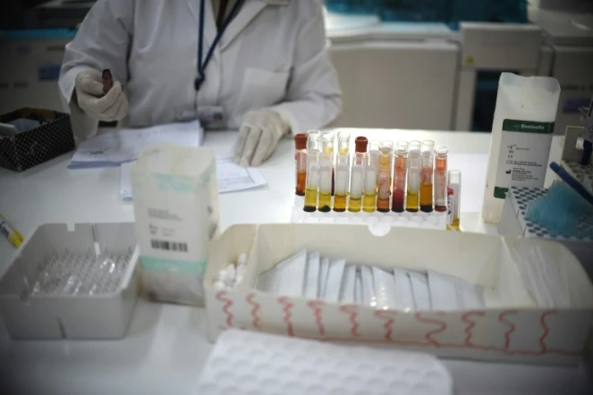 Une personne effectue des analyses de sang à la recherche du virus Zika dans un laboratoire à Guatemala, le 2 février 2016