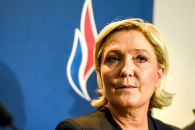 Marine Le Pen lors du congrès du FN en mars 2018 à Lille