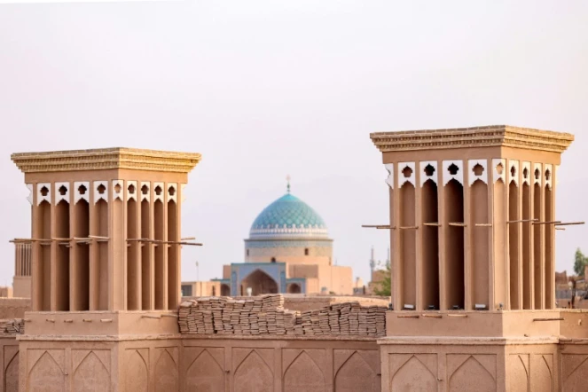 Les tours à vent, ancêtres écologiques de la climatisation, à Yazd, le 3 juillet 2023 en Iran 