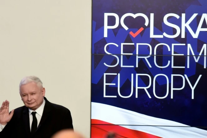 Le leader des conservateurs au pouvoir en Pologne, Jaroslaw Kaczynski,  le 26 mai 2019 à Varsovie 