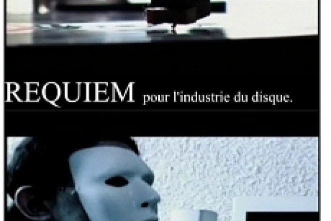 L'affiche du documentaire &quot;Requiem pour l'industrie du disque&quot; de S. Joannès et E. Ouzounian