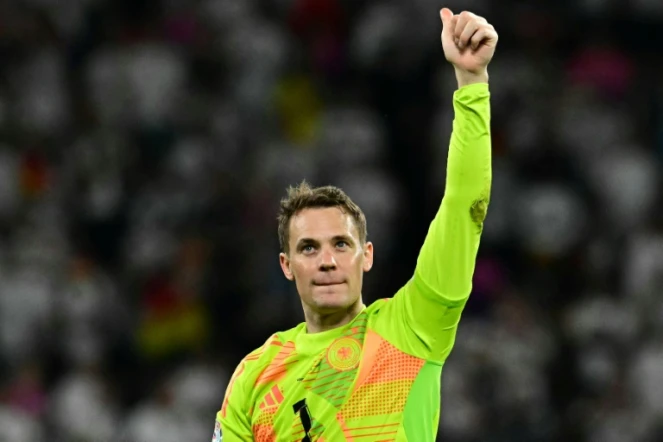 Le gardien de l'équipe d'Allemagne Manuel Neuer après un match contre le Danemark à l'Euro, le 29 juin 2024 à Dortmund