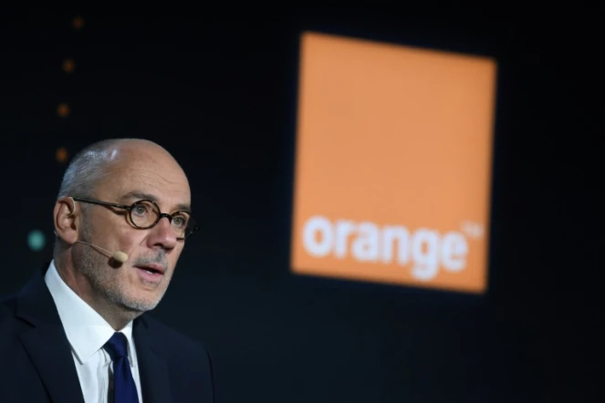 Stéphane Richard, PDG d'Orange, le 13 février 2020 à Paris